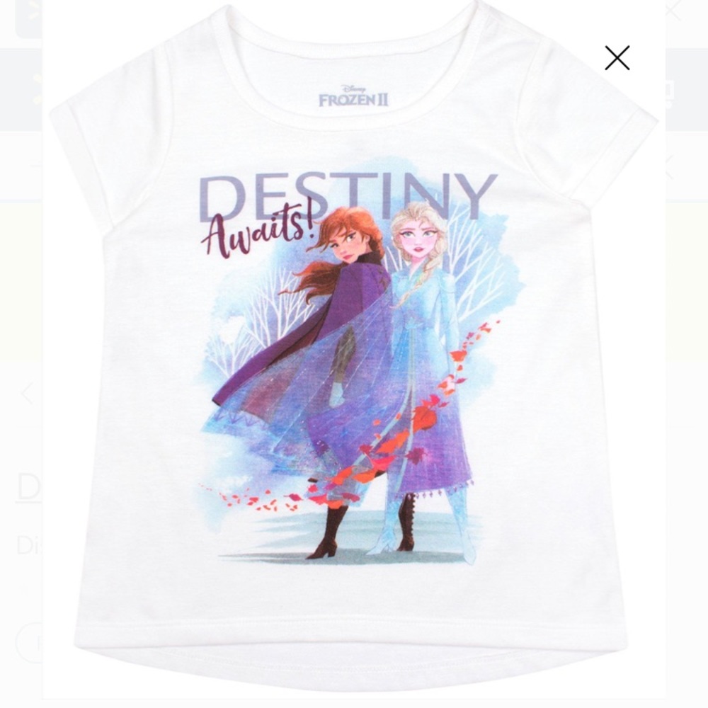 BNWT Frozen 2 Girls’ Short Sleeve Tee Shirt